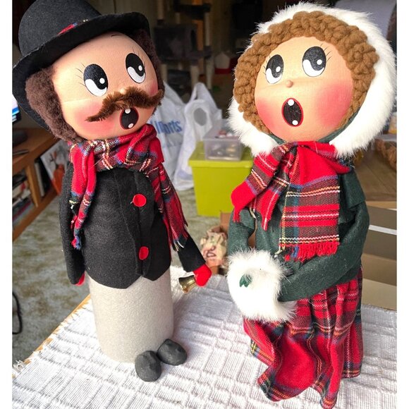 Vintage Katrina Bellinger Characters Of Christmas Past Caroler Dolls Set 1989 - Picture 1 of 5